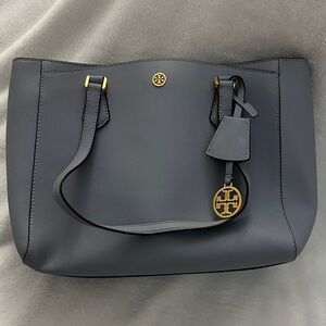 Tory Burch Tote Bag.  It is more of a blue/light periwinkle color